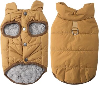 Водонепроникний зимовий одяг для собак з флісовою підкладкою, тепла куртка для цуценят та котів, вітронепроникний терможилет для чихуахуа, йоркширських тер'єрів, комбінезон-костюм для домашніх тварин (Червоний, L)