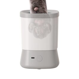 Автоматичний мийка лап для собак, сіра. Без розбризкування, 2 швидкості, для дому, подорожей, активного відпочинку