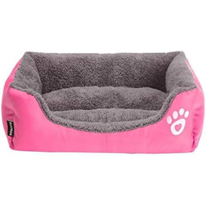 Ліжко для собак, подушка для тварин, кошик для котів, ліжко для собак, місце для сну, розміри S-X (XL, Рожевий)