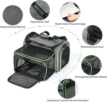 Транспортна переноска для котів та маленьких собак Gardner Pet, складна, з колесами, M (Basic)