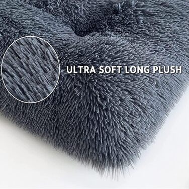 М'яке плюшеве ліжко для собак, розмір M, велике, ліжко для собак, матрац, можна прати, пухнасте, затишне, подушка для собак, заспокійливе ліжко для котів та собак, килимок (XXL-110 x 80 см, світло-зелений)