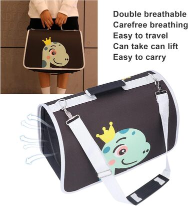 Транспортна переноска для тварин: переноска для котів, собак, м'яка, складана, портативна, з плечовим ремінцем, Оксфорд, M
