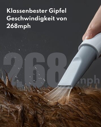 Ультрасушар для собак HomeRunPet Ultraleiser - професійний фен для грумінгу, 99 швидкостей та регулювання температури, 3 насадки