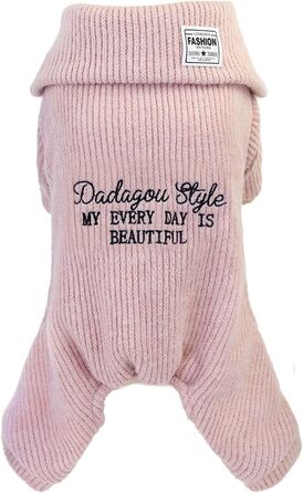 Теплий флісовий пуловер для собак - теплий зимовий одяг для маленьких собак та котів, рожевий