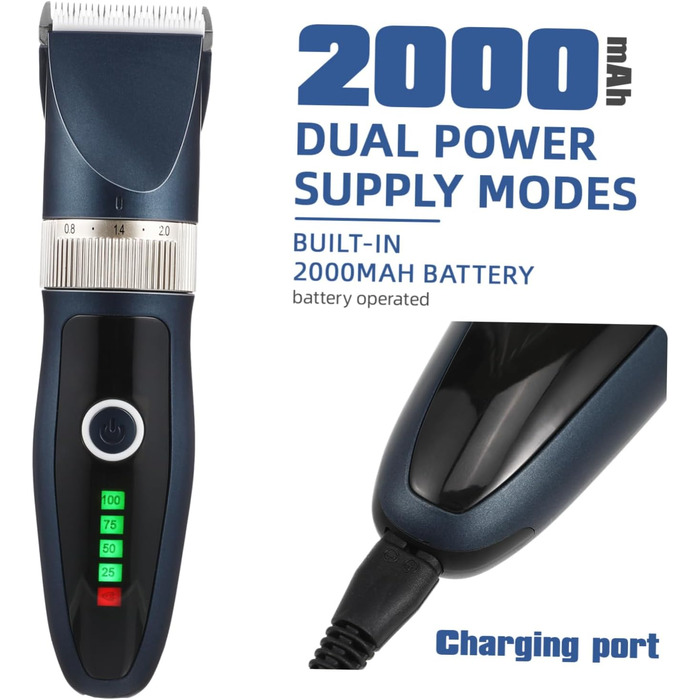 Набір для стрижки собак Supvox: професійний триммер для грумінгу, синього кольору