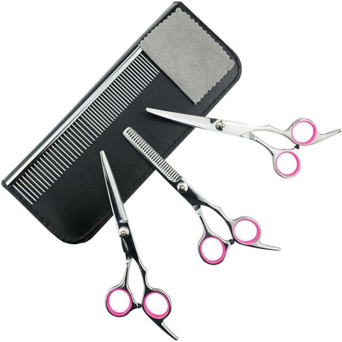 Набір для стрижки тварин BESPORTBLE: 4 предмети (ножиці, гребінець, тканина) для собак та котів