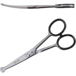 Професійна ножиці для грумінгу собак Weltmeister Solingen: вигнуті, з мікро-зубчиками, 5 дюймів (11,8 см), преміум-якість, Made in Germany