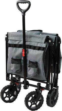 FROSAL Візок для собак Бруно сірий складний | Транспортний візок для собак з легким доступом