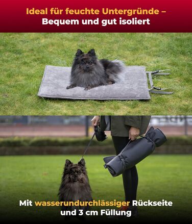 Німецька туристична ковдра для собак Outdoor, міцна та водонепроникна, 55x75 см, Cord Anthrazit
