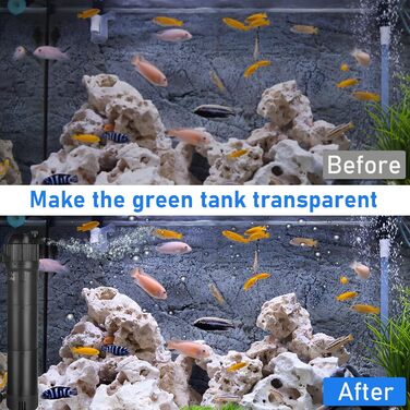 Фільтр для акваріума, 800 л/год, 8 Вт, внутрішній, з підсвічуванням, для акваріумів до 250 л