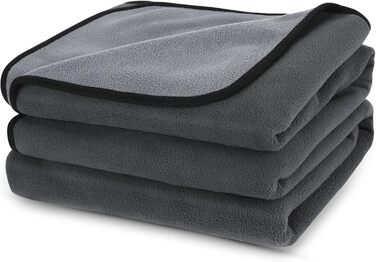 Водонепроникний коврик для собак PETTOM 100x75 см, м'який коврик для великих та маленьких собак, захисний коврик для дивану, ліжка, автокрісла, меблів - прання до 30°C (M, Сірий)