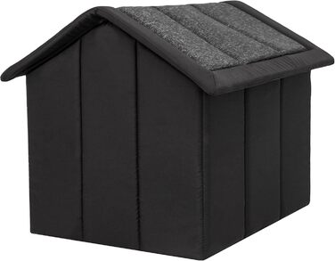 Будка для собак, вольєр, зона відпочинку: графітові екологічні канати + чорний Оксфорд, R6: 72 x 76 см