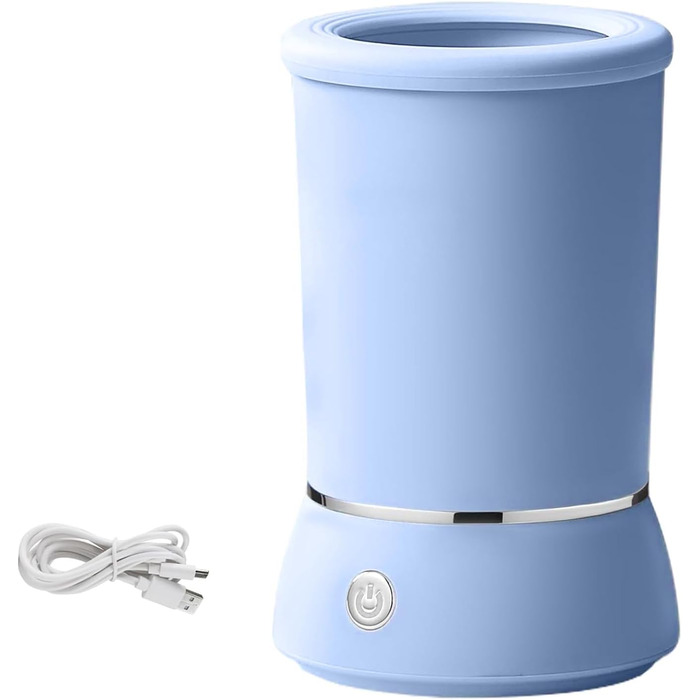 Електричний очищувач лап для тварин: автоматичний мийний стаканчик з акумулятором, м'яка силіконова щітка для собак та котів (Sky Blue)