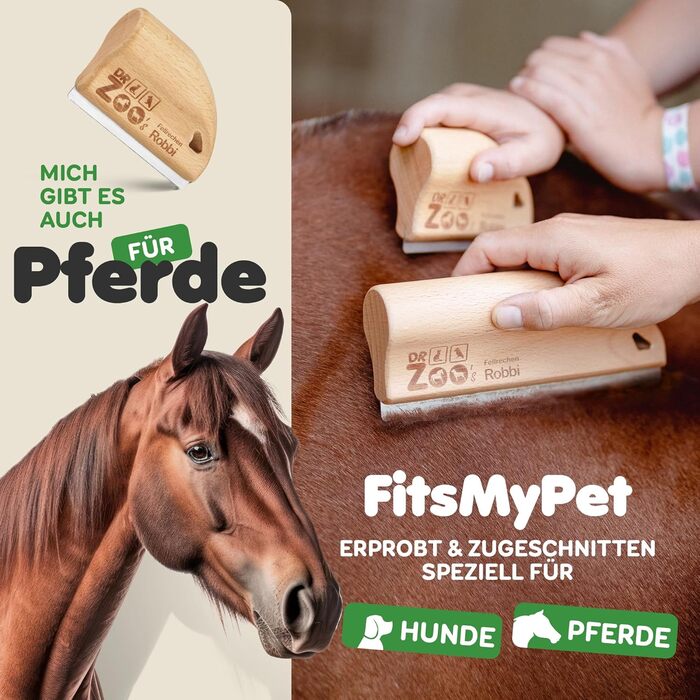 Дзеркальна щітка для собак DR Zoo 'Robbi' – ідеальна для грумінгу, видаляє підшерсток та короткий пух