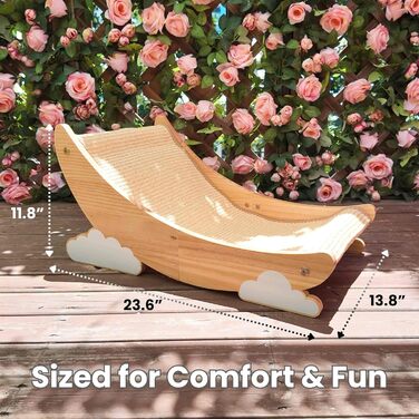 Дряпалка для котів Kratzbaum з натурального дерева, колір натурального дерева (Білі Хмари)