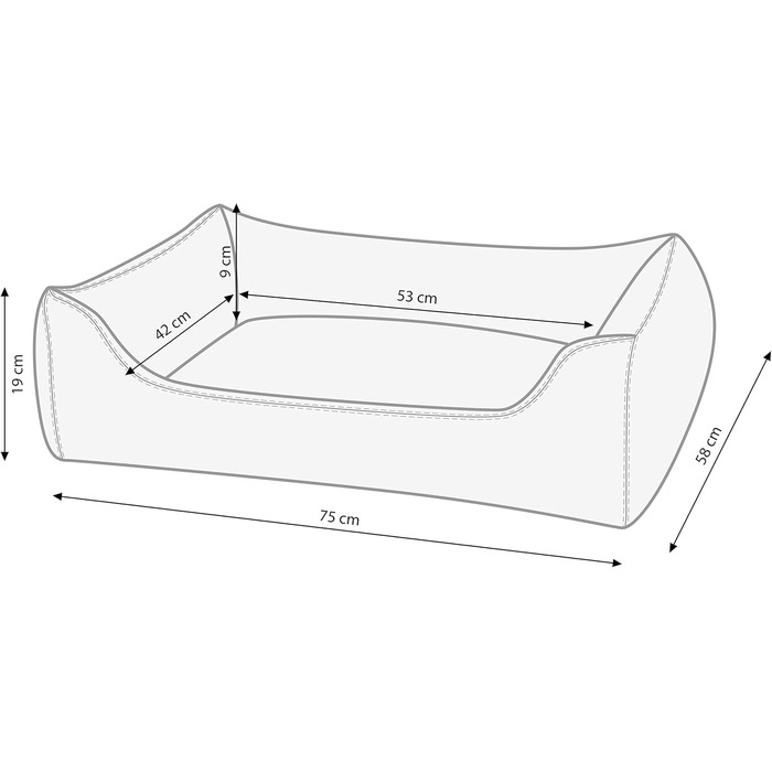 Килимок для собак та котів Dehner Lieblinge Sammy, 61x48x18 см, поліестер, бежевий