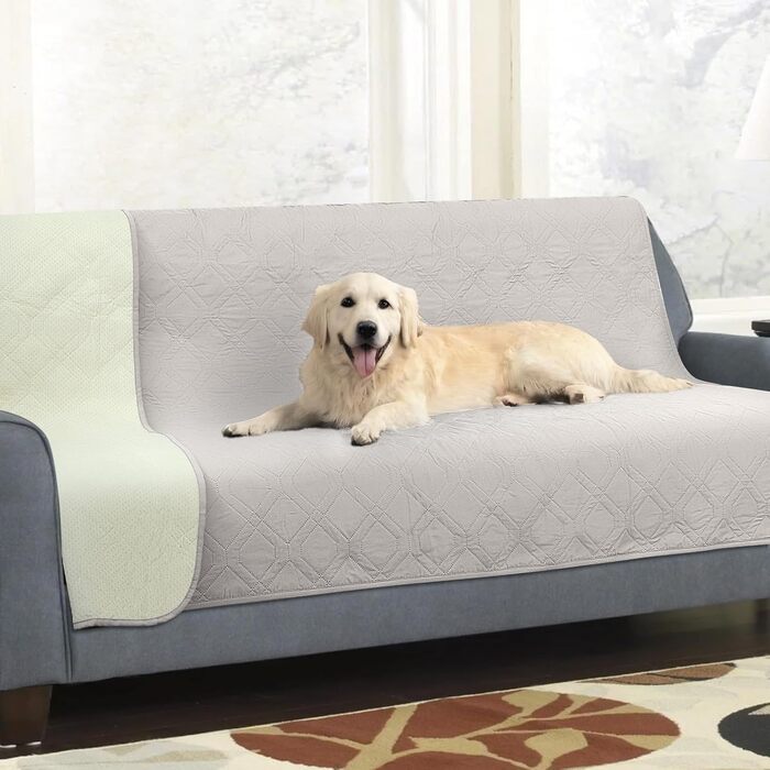 Водонепроникний килимок для собак, антиковзаюча підстилка для собак, захист дивану та ліжка, міцна підстилка для котів, підстилка для дивану, ліжка, авто, у дорогу, 137x208 см, кремовий