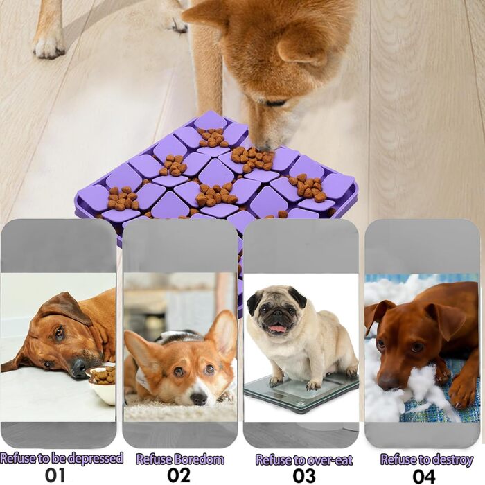 Килимок для повільного годування собак Femont Leckmatte, 30 см, з 165 присосками, для арахісової пасти, без BPA, для зняття тривоги, нудьги, догляду за шерстю, дресирування (Зелений, 1 шт. (30 x 30 см))