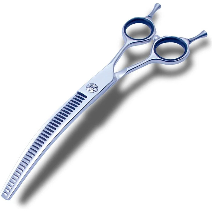 Ножиці для грумінгу собак, 35 зубів, права кривизна, для стрижки та проріджування шерсті