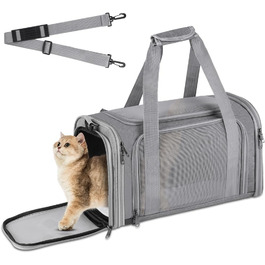 Складана переносна сумка-бокс для собак та котів VSSHE, 15 кг, сіра