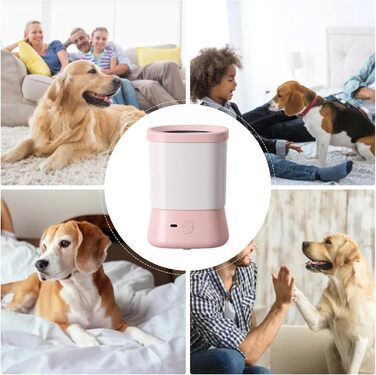 Очисник лап для собак Yulokdwi | Портативний пристрій для чищення лап | Вологостійкий аксесуар для догляду за лапами для дому, подорожей, кемпінгу, походів та прогулянок (Рожевий)