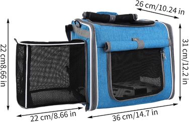 Корзина для велосипеда - переноска для тварин, дихаючий рюкзак, регульована переноска для прогулянок, подорожей, кемпінгу та велопоходів