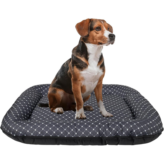 Водонепроникне лежанка для собак - лежанка-матрац з Codura | Для маленьких собак | Сірий колір, розмір XL (105 x 85 см), з принтом лапок