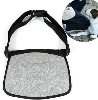 Сумка для корму для собак, навчальна сумка, кишеня для ласощів з дозатором відходів, магнітна застібка, регульований плечовий ремінь для дресирування собак, кишеня для ласощів також для коней (Сірий)