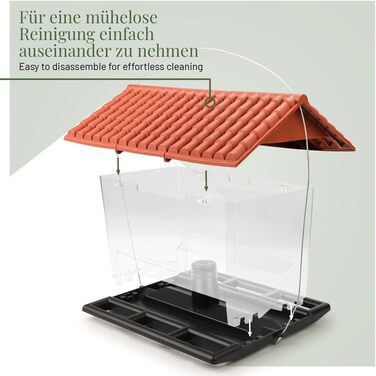 Будиночок для птахів WILDLIFE HOME XL - годівниця для диких птахів, вологостійкий годівничок для пташиного корму, годівниця для саду та балкону