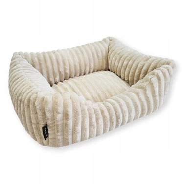 Плюшеве лежак для собак BELLA, 60x40 см, бежевий