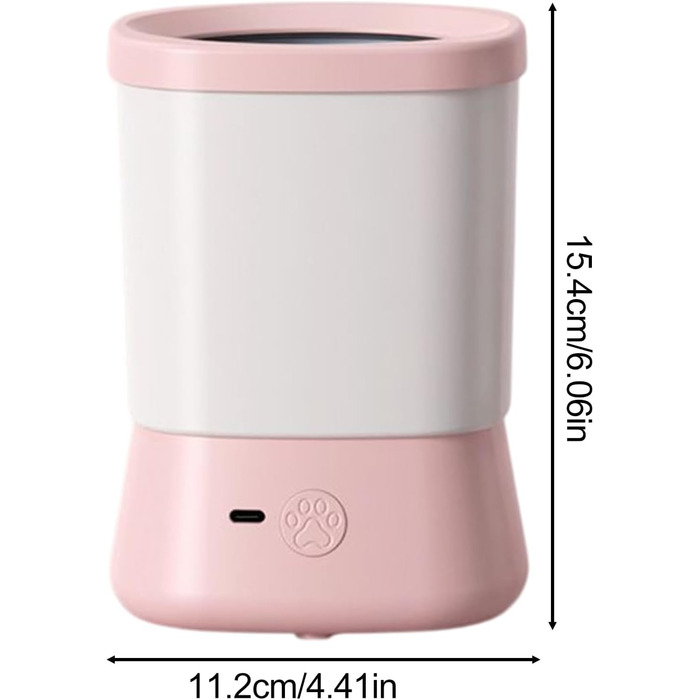 Миска для миття лап собак, рожева | 2 швидкості, захист від бризок | Аксесуар для догляду за лапами під час прогулянок, походів, кемпінгу