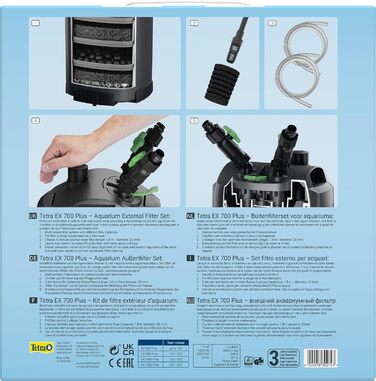 Зовнішній фільтр для акваріума Tetra EX 700 Plus, до 200 л, потужний, для кришталево чистої води