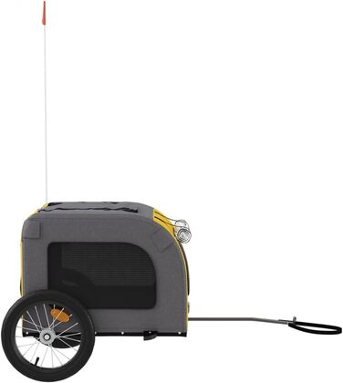 Причіп для велосипеда для собак Жовтого та Сірого кольорів, Oxford-тканина та сталь, LH33839