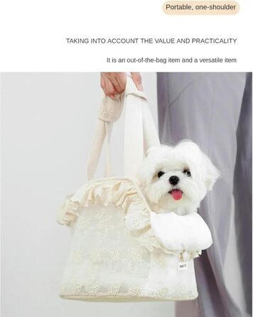 Сумка для собак і котів, рюкзак для вигулу, 33x17x27 см, 5 кг, білий