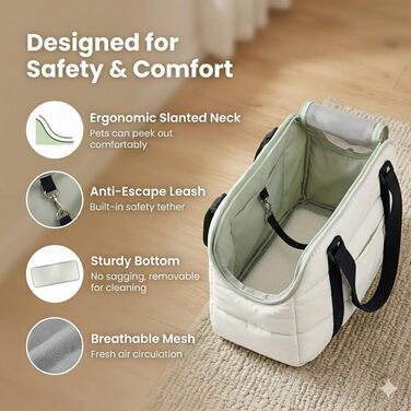 Сумка-переноска для собак Quppa, зелена: зручна та безпечна переноска для маленьких собак