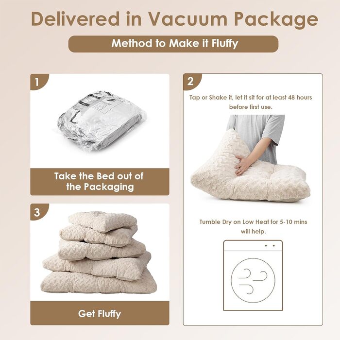 Килимок для собак великих порід, 104x68 см, XL, штучне хутро та льон, Бежевий