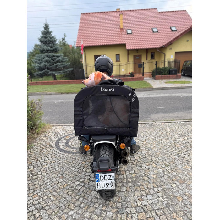 Мотоциклетна сумка для собак і котів PETBAG XS (2-5 кг), водонепроникна, з вентиляцією, для багажника або сидіння, з кордури
