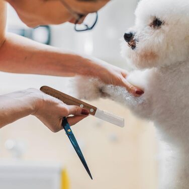 Гребінець для собак Toyvian (2 шт.) - професійний інструмент для догляду за шерстю, м'яка масажна щітка для довгої та короткої шерсті