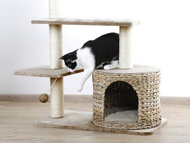 Дряпка для котів Kerbl 81592 Banana Leaf Jade, 70x38x102 см, бежева