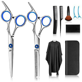Набір перукарських ножиць Haarschere Set 6.0 дюймів: ножиці для стрижки, ножиці для проріджування, прямі ножиці, набір інструментів для волосся