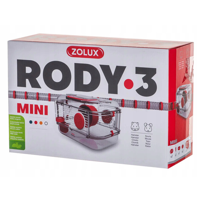 Клітка для хом'яка Zolux RODY3 MINI, червона