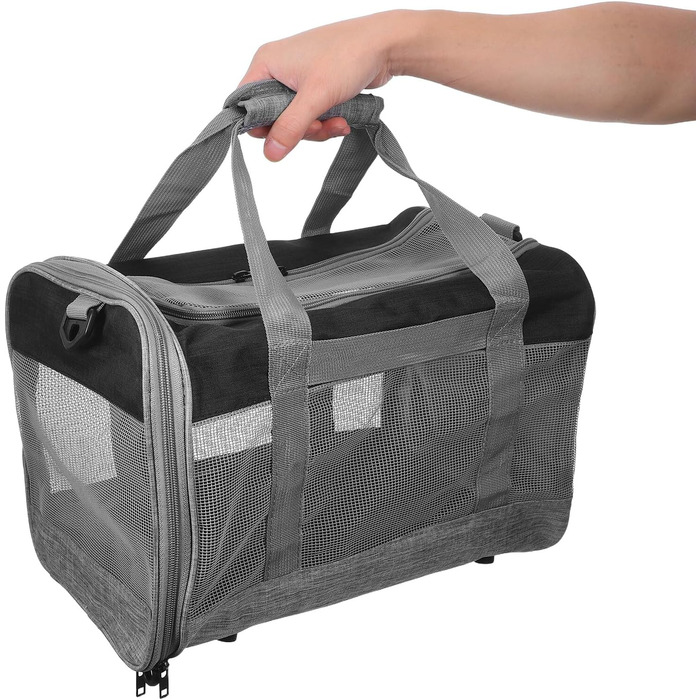 Сумка-переноска для котів та маленьких собак VALICLUD, сітка, дихаюча, складна, легка, з підкладкою та кишенями для подорожей