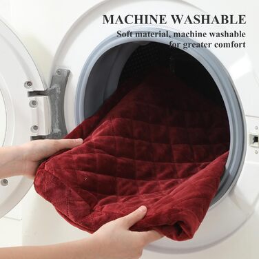 Автокрісло для собак великих порід, м'яка тканина, Memory Foam, 2 страхувальні ремені, червоний колір, великий розмір