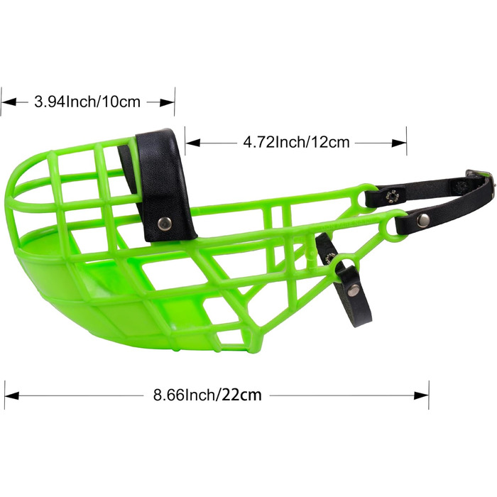 Нашийник-маска для породистих собак (Грейхаунд) - зелений. Легкий, дихаючий, безпечний для прогулянок, ветеринара та захисту від отруєнь. Міцний та довговічний.