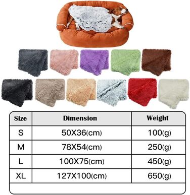 MISSMAO Килимок для собак, Люкс плюшевий м'який килимок для домашніх тварин, пральний лежак для собак, ковдра для собак великих, середніх та маленьких собак та котів, Білий, XL (127x100 см)