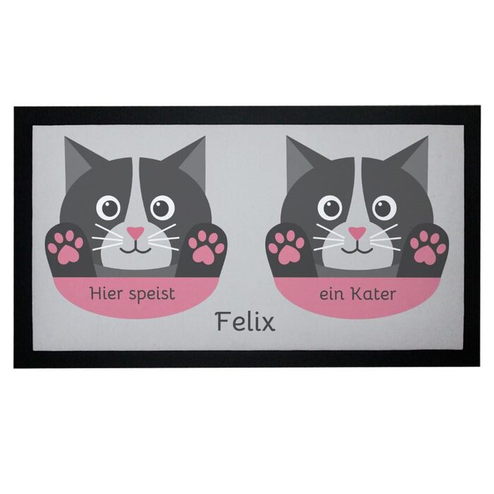 Підстилка для кота або кошеня з іменем - сірого кольору