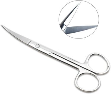 Набір з 2 професійних фризьорських ножиць для тварин Ipetboom з нержавіючої сталі. Круглий наконечник, для дому та салону, прямі та зігнуті кінці.