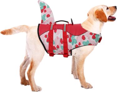 Спасальний жилет для собак AENKU: червоний (полуниця), середній розмір