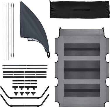 Крісло-ліжко для собак з балдахіном, лежанка для котів та собак, вуличне/домашнє, 76x61x76 см (M) / 122x92x102 см (XL)