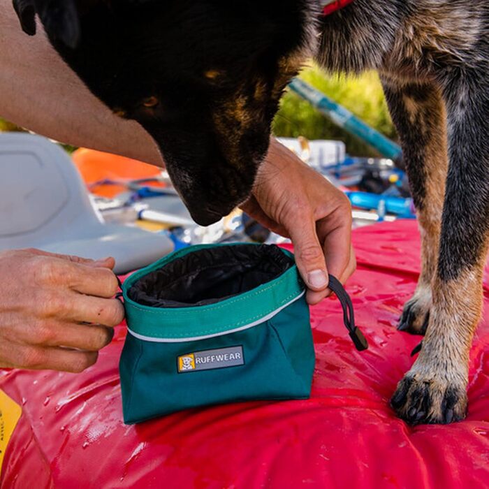 RUFFWEAR Quencher Cinch Top Bowl - Миска для води для собак, велика, Tumalo Teal